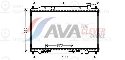 Радиатор, охлаждение двигателя AVA DN2295