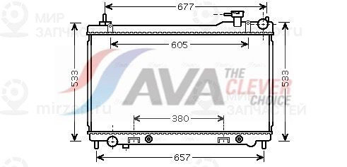 Радиатор, охлаждение двигателя AVA DN2304