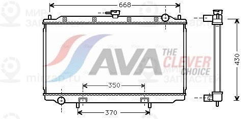 Радиатор, охлаждение двигателя AVA DNA2179