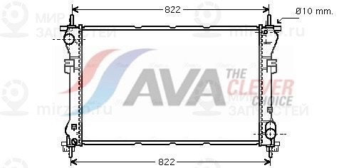 Радиатор, охлаждение двигателя AVA FD2320