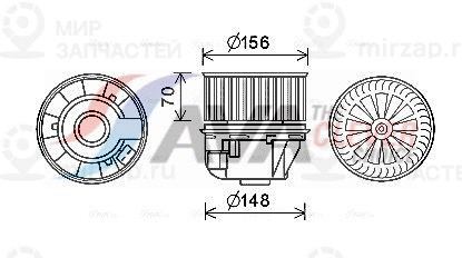 Вентилятор салона AVA FD8630