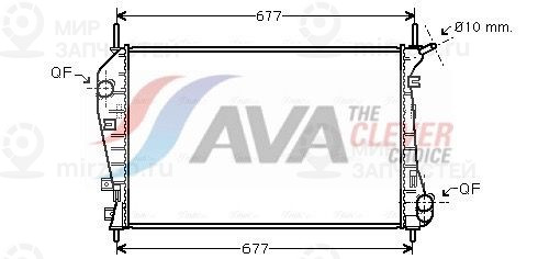 Радиатор, охлаждение двигателя AVA FDA2337