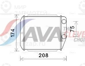 Теплообменник, отопление салона AVA FT6416