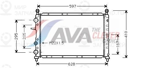 Радиатор, охлаждение двигателя AVA FTA2066