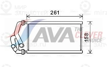 Теплообменник, отопление салона AVA HDA6294