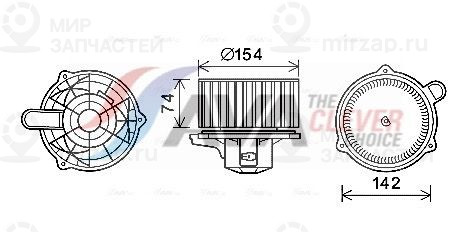 Вентилятор салона AVA HY8348