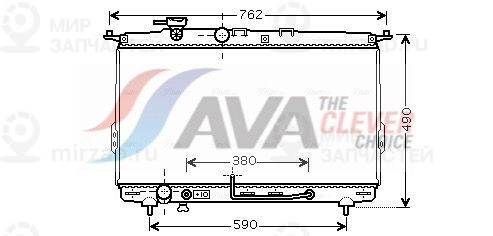 Радиатор, охлаждение двигателя AVA HYA2107