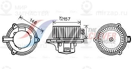 Вентилятор салона AVA KA8250
