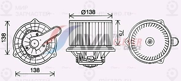 Вентилятор салона AVA KA8288