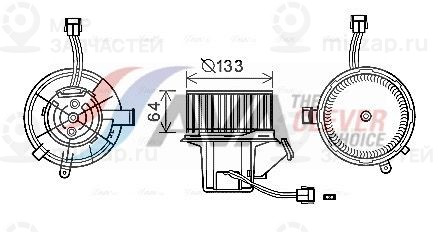 Вентилятор салона AVA MS8640