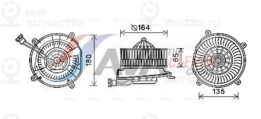 Вентилятор салона AVA MS8651