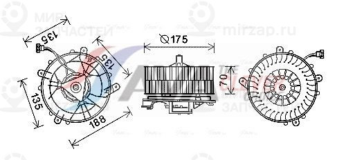 Вентилятор салона AVA MS8661