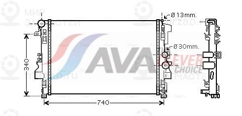 Радиатор, охлаждение двигателя AVA MSA2356