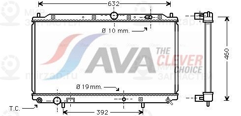 Радиатор, охлаждение двигателя AVA MT2116