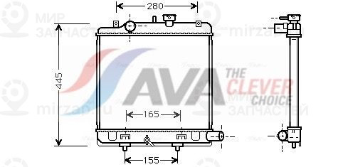 Радиатор, охлаждение двигателя AVA MZ2139