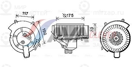 Вентилятор салона AVA OL8646