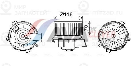 Вентилятор салона AVA PE8378
