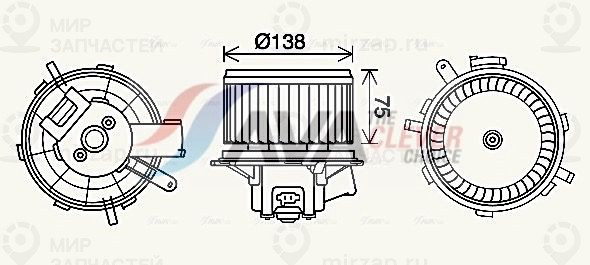 Вентилятор салона AVA PE8406