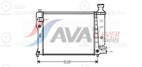 Радиатор, охлаждение двигателя AVA PEA2092