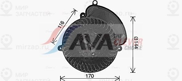 Вентилятор салона AVA RT8671
