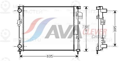 Радиатор, охлаждение двигателя AVA RTA2303