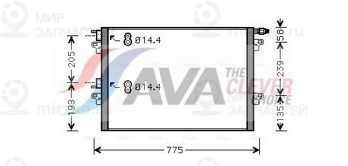 Конденсатор, кондиционер AVA RTA5297