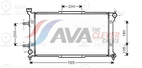Радиатор, охлаждение двигателя AVA SU2037