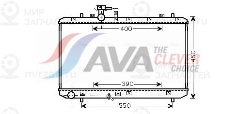 Радиатор, охлаждение двигателя AVA SZA2084