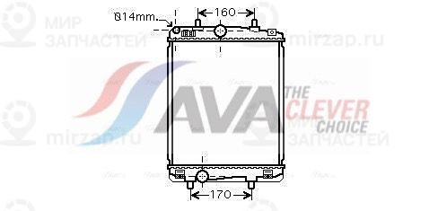 Радиатор, охлаждение двигателя AVA TO2359