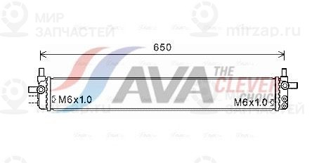 Радиатор, охлаждение двигателя AVA TO2713