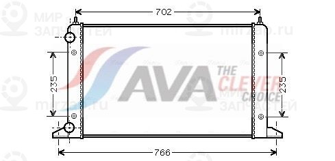 Радиатор, охлаждение двигателя AVA VNA2133