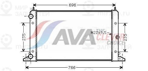 Радиатор, охлаждение двигателя AVA VNA2247