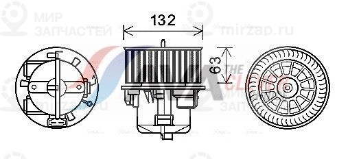Вентилятор салона AVA VO8179