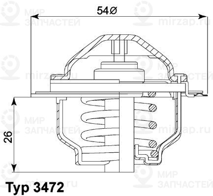 Термостат, охлаждающая жидкость BorgWarner 347287D