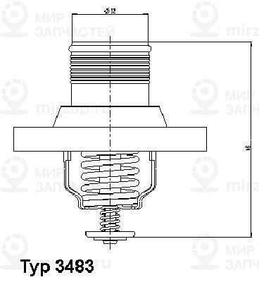 Термостат, охлаждающая жидкость BorgWarner 348389D