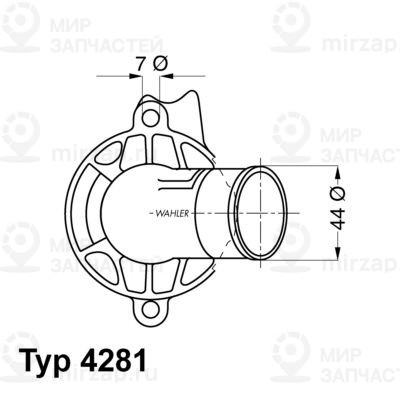 Термостат, охлаждающая жидкость BorgWarner 428187D