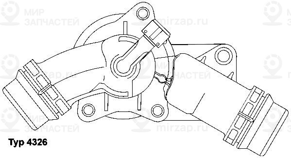 Термостат, охлаждающая жидкость BorgWarner 432697D