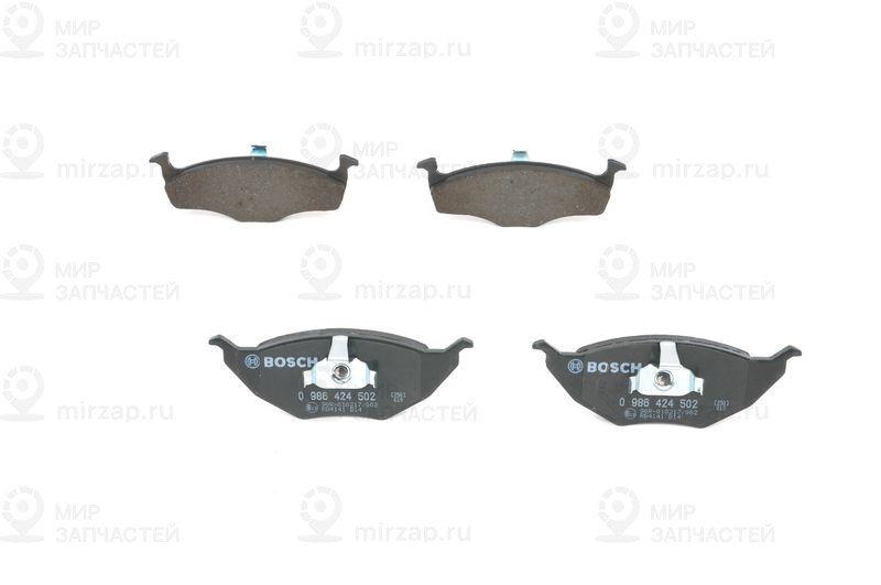 Комплект тормозных колодок, дисковый тормоз BOSCH 0986424502