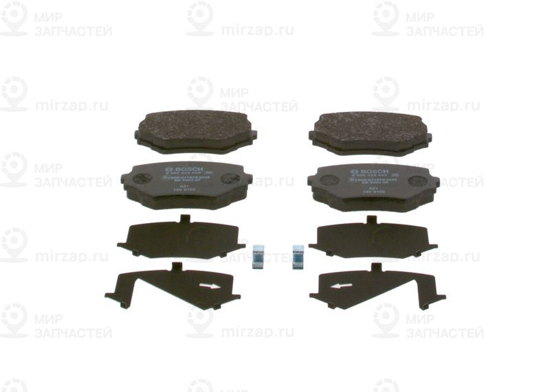 Комплект тормозных колодок, дисковый тормоз BOSCH 0986424658