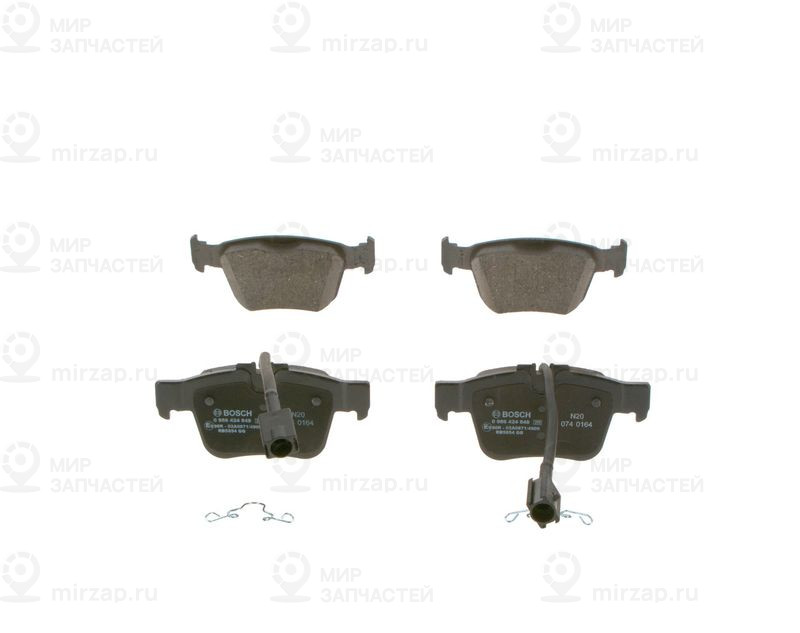 Комплект тормозных колодок, дисковый тормоз BOSCH 0986424848