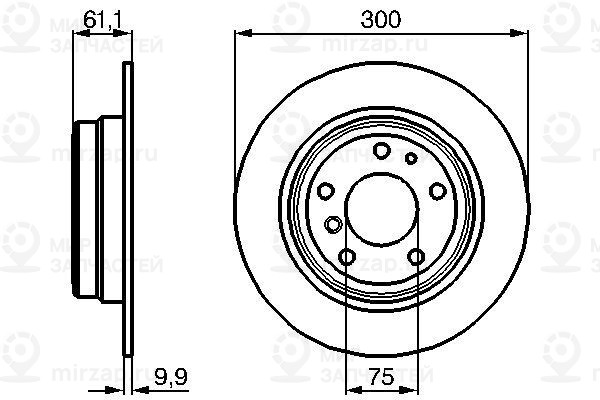 Тормозной диск BOSCH 0986478321