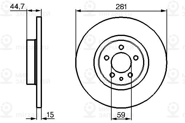 Тормозной диск BOSCH 0986478668