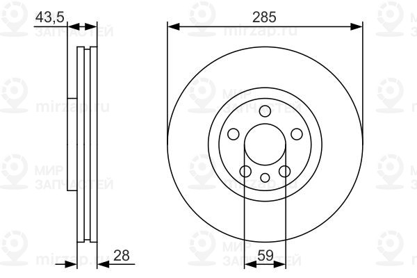 Тормозной диск BOSCH 0986479S62
