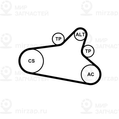 Поликлиновой ременный комплект Continental 6PK1020EXTRAK1