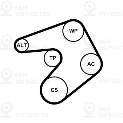 Поликлиновой ременный комплект Continental 6PK1205K1