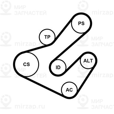 Поликлиновой ременный комплект Continental 7PK1795K2