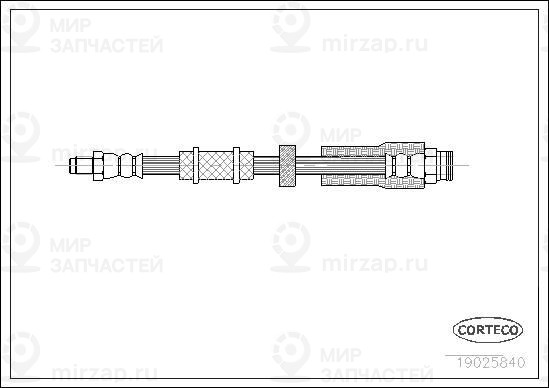 Тормозной шланг CORTECO 19025840