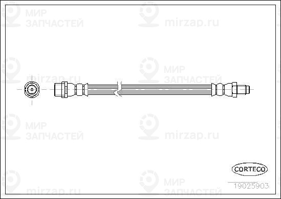 Тормозной шланг CORTECO 19025903