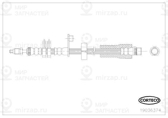 Тормозной шланг CORTECO 19036374