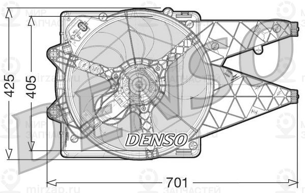 Вентилятор, охлаждение двигателя DENSO DER09101